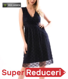 Rochie fara maneci Bleumarin croiala Noua